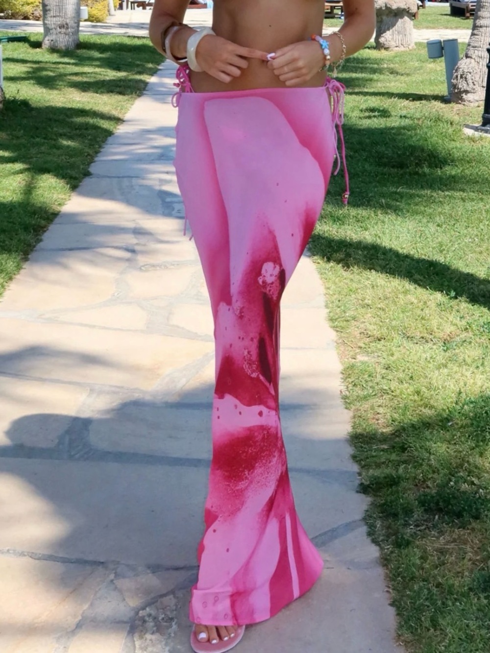Luminous Maxi Skirt Blush Bloom - White Fox